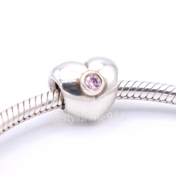 Authentic Pandora Heart with Pink Zirconia Charm - 790134PCZ - Picture 5 of 11